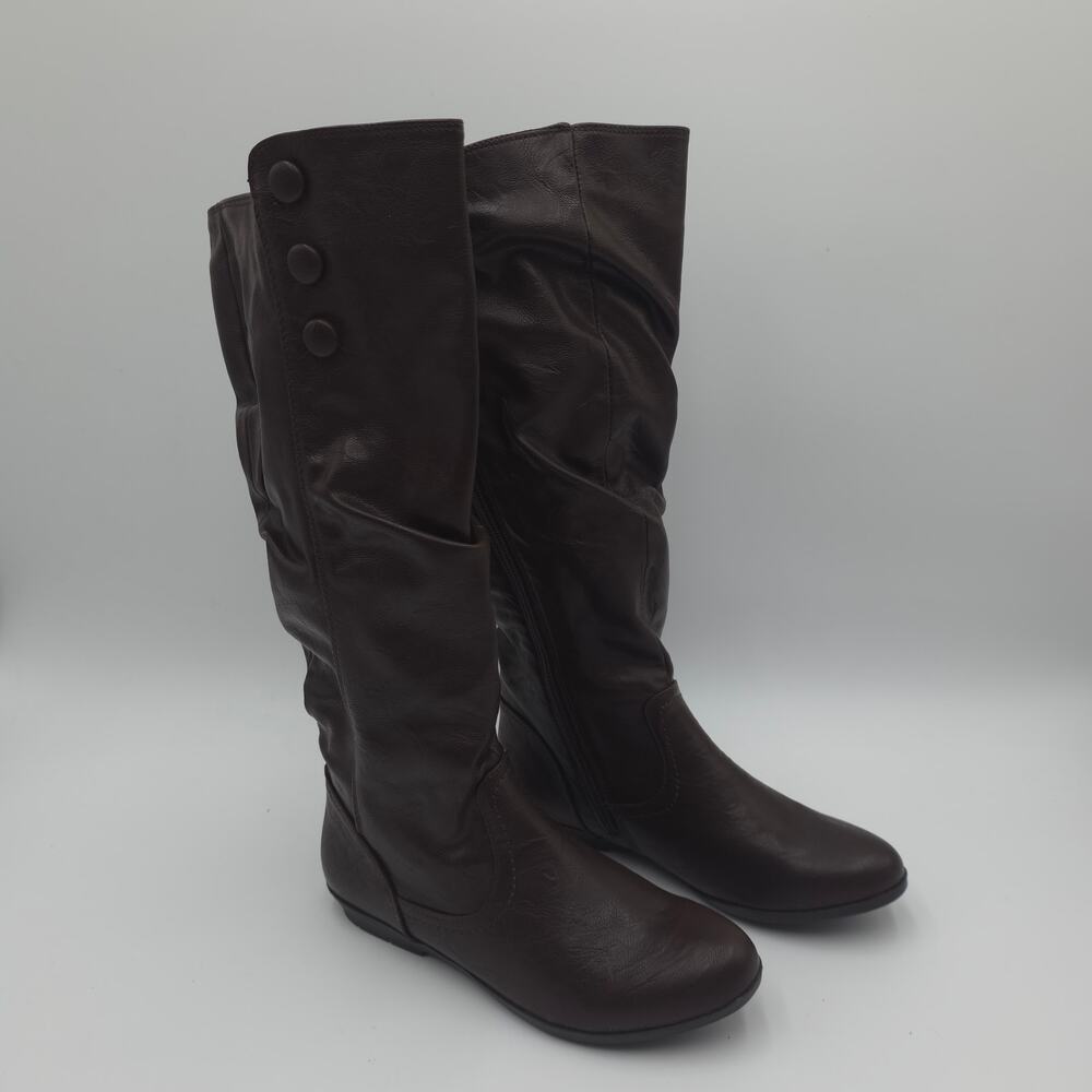 Cliffs by White Mountain "Fighter" Slouch Tall Boots in Brown Size 5.5